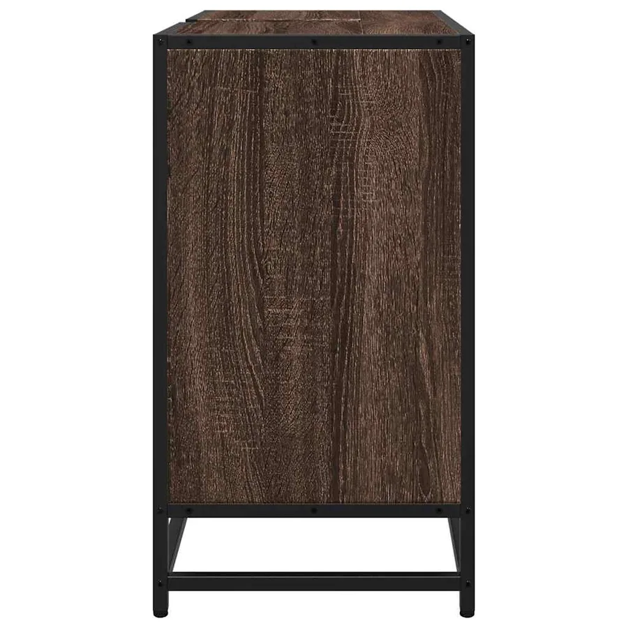 Armoire de lavabo de salle de bain chêne marron 65x33x60 cm - 6