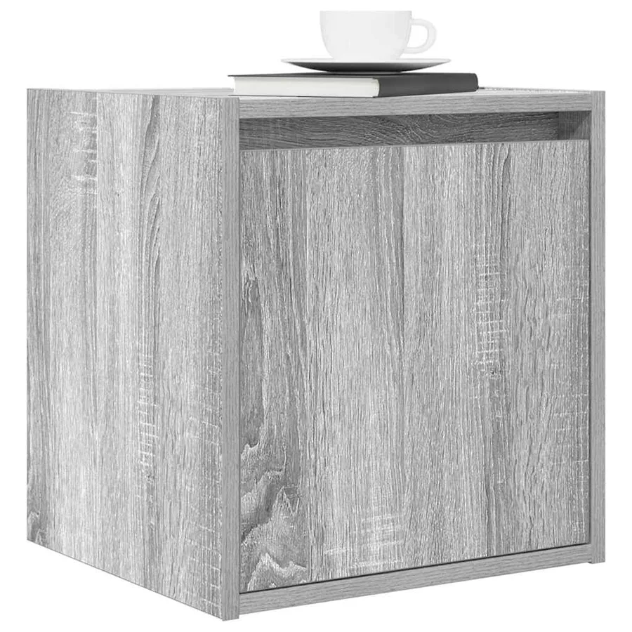 Table de chevet murale sonoma gris 38x34x40 cm - 4