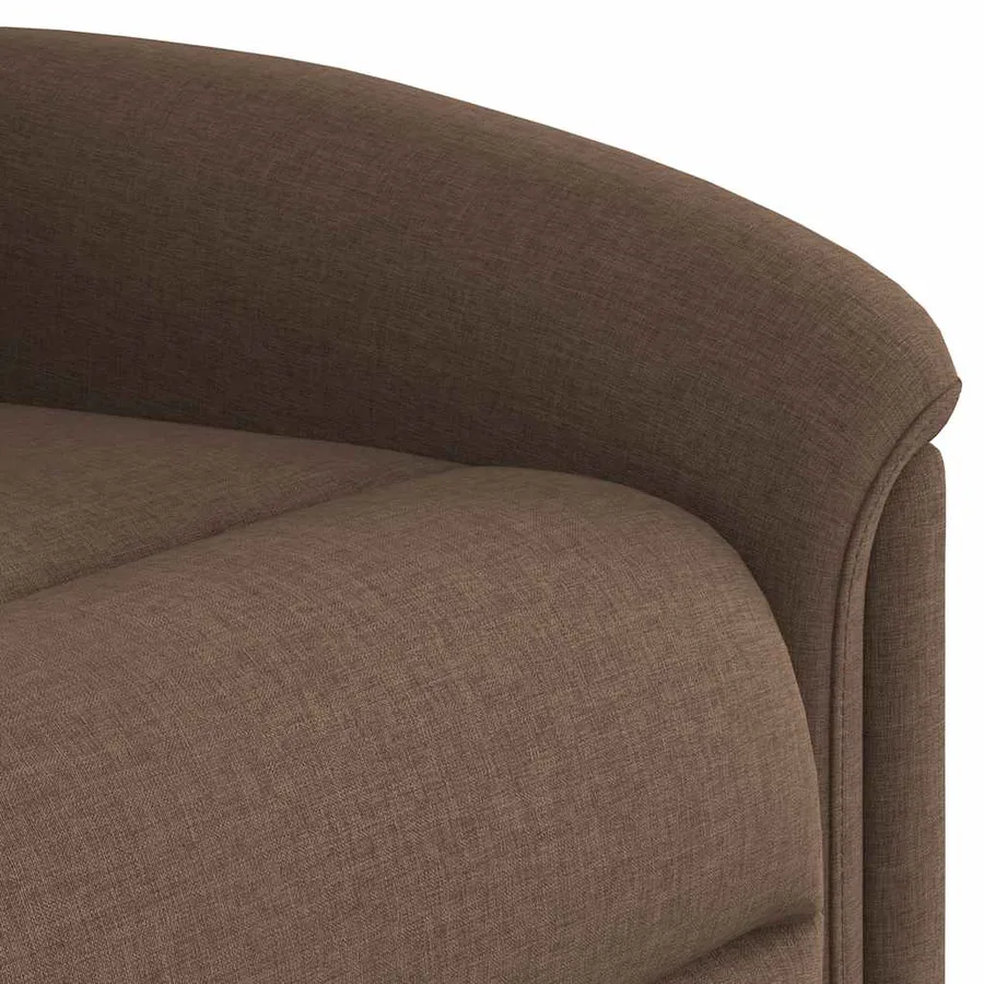 Fauteuil inclinable électrique marron tissu - 13