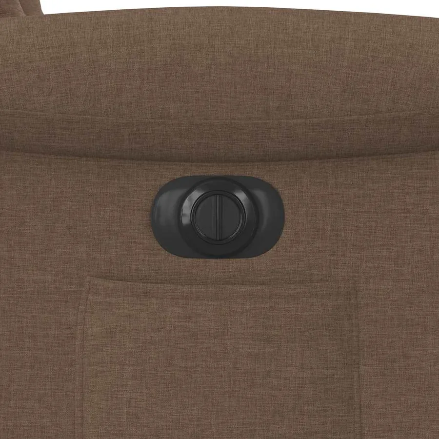 Fauteuil inclinable électrique marron tissu - 14