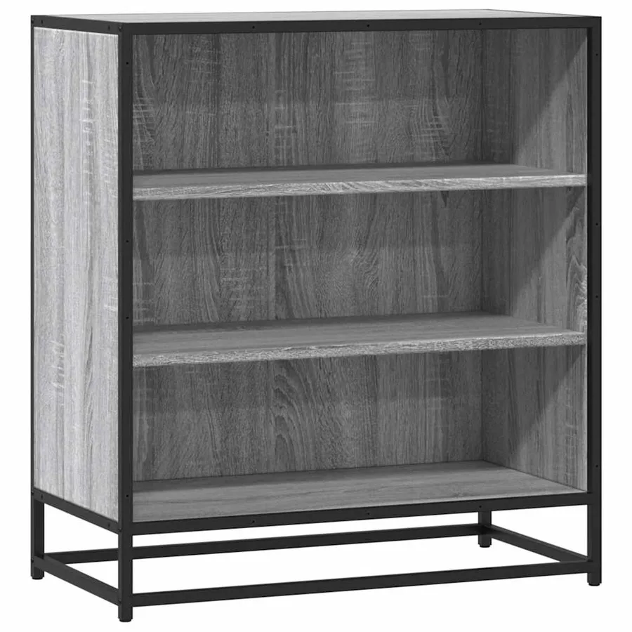 Buffet sonoma gris 68x35x76 cm bois d'ingénierie et métal - 2
