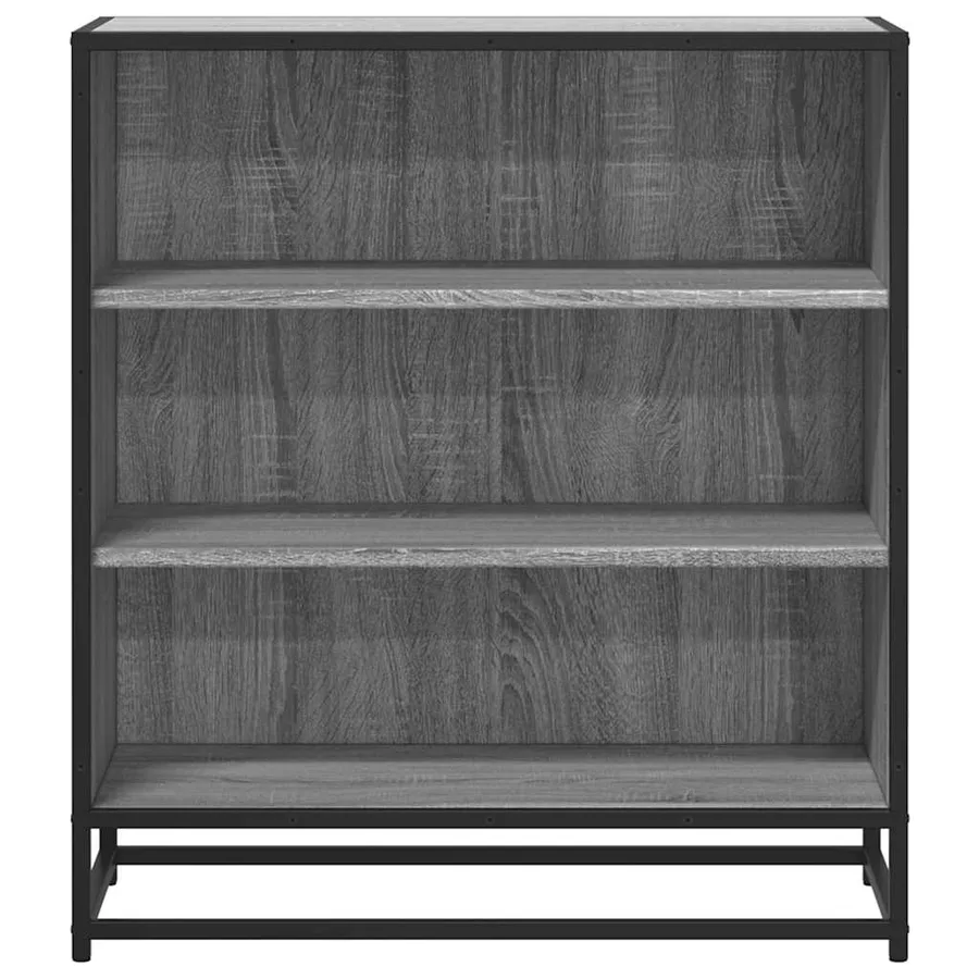 Buffet sonoma gris 68x35x76 cm bois d'ingénierie et métal - 4