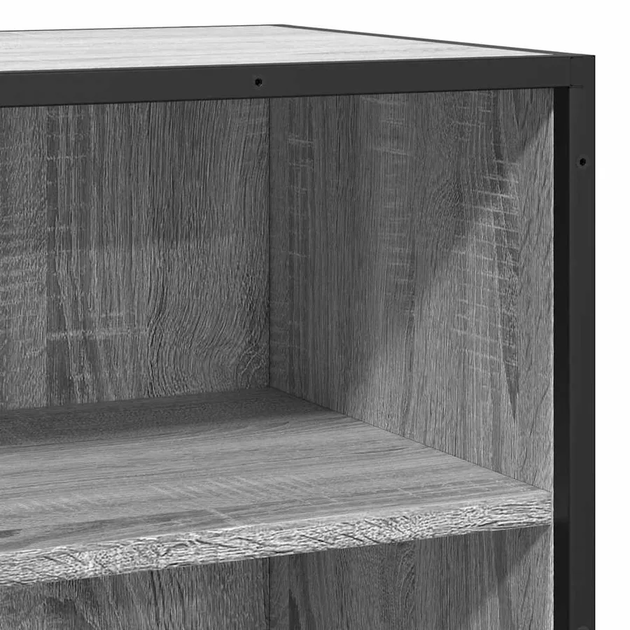 Buffet sonoma gris 68x35x76 cm bois d'ingénierie et métal - 7