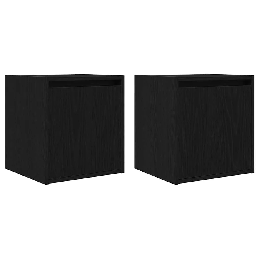 Tables de chevet murales 2 pcs noir 38x34x40 cm - 2