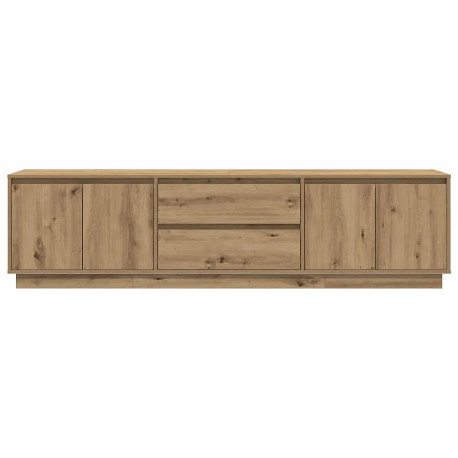 Meuble TV avec éclairages LED chêne artisanal 193,5x41x50 cm - 7