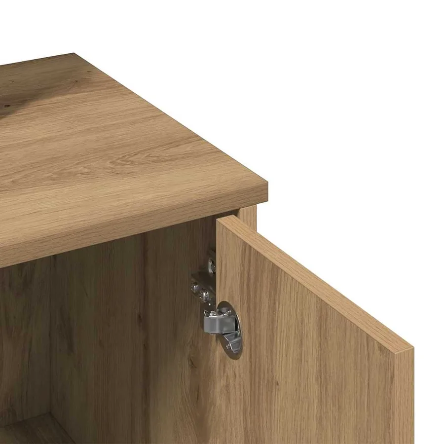 Coiffeuse avec miroir chêne artisanal 86,5x35x136 cm - 8