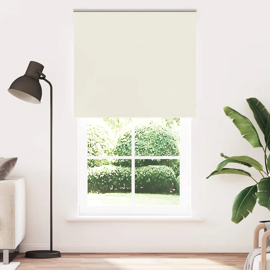 Store enrouleur occultant blanc cassé 130x210 cm largeur tissu - 2
