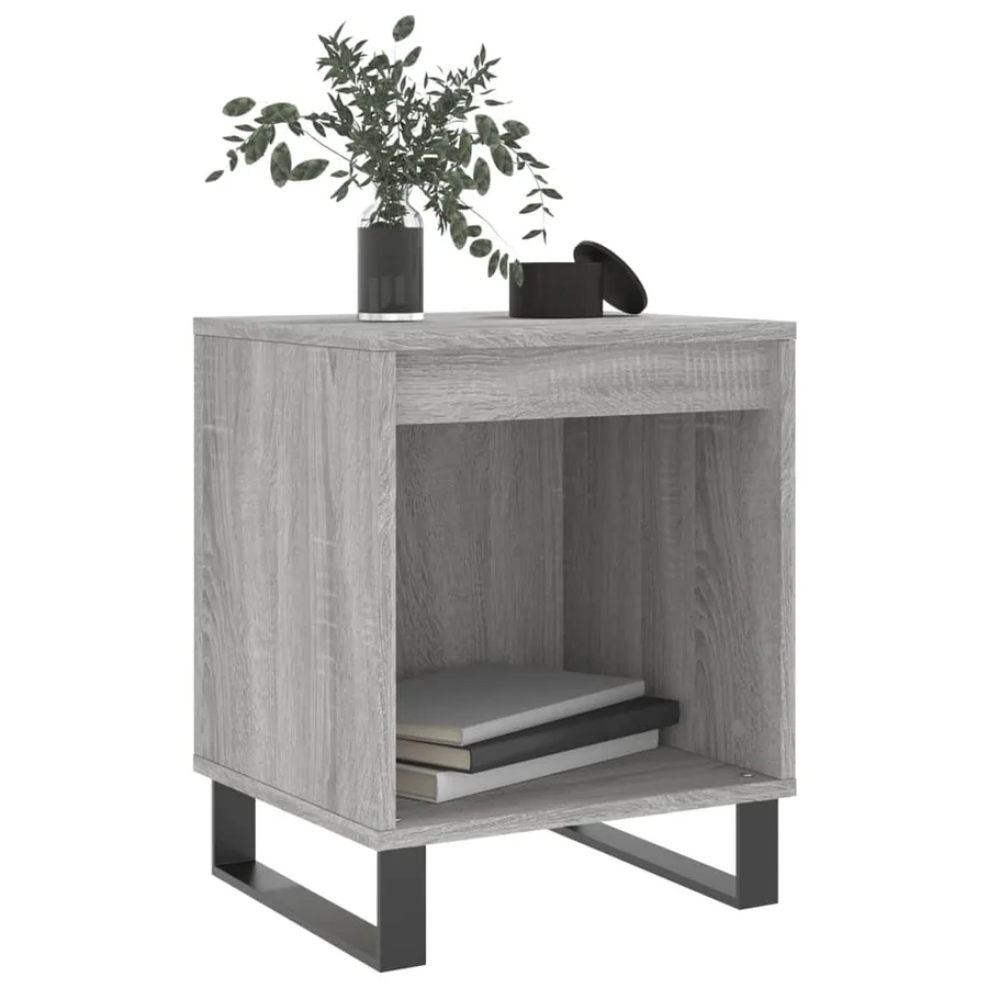 Tables de chevet 2 pcs sonoma gris 40x35x50 cm bois ingénierie - 3