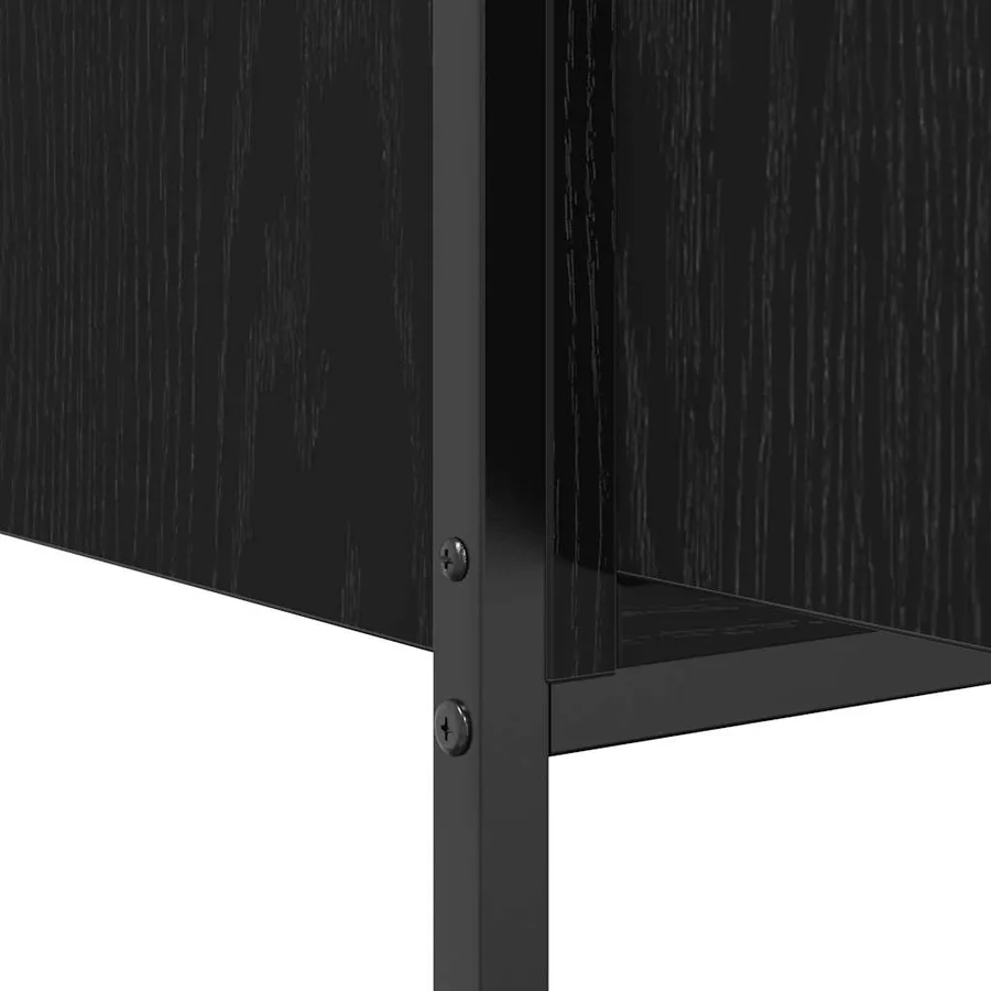 Meuble vasque de salle de bain noir 60x34,5x60 cm - 12