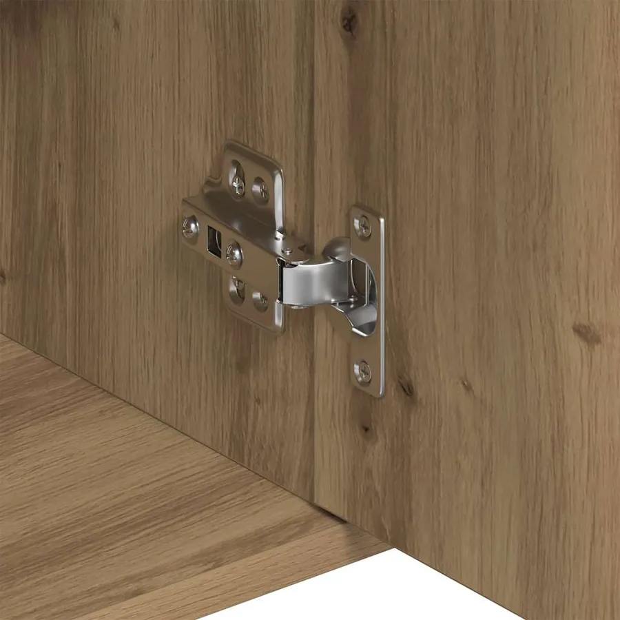 Buffet chêne artisanal 88x30x70 cm bois d'ingénierie - 10