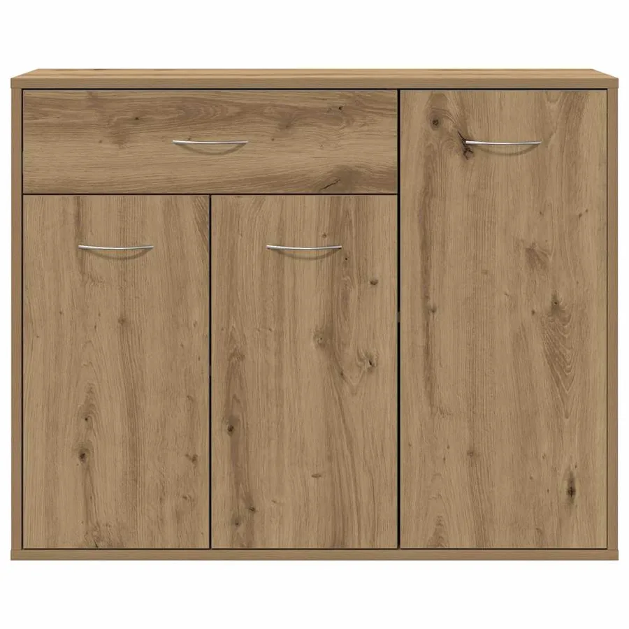 Buffet chêne artisanal 88x30x70 cm bois d'ingénierie - 6
