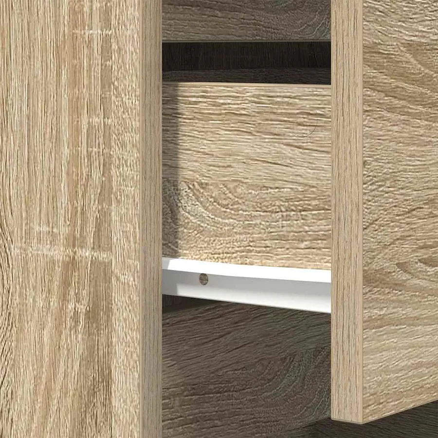 Tables de chevet avec 3 tiroirs 2 pcs chêne sonoma 39x35x65 cm - 11