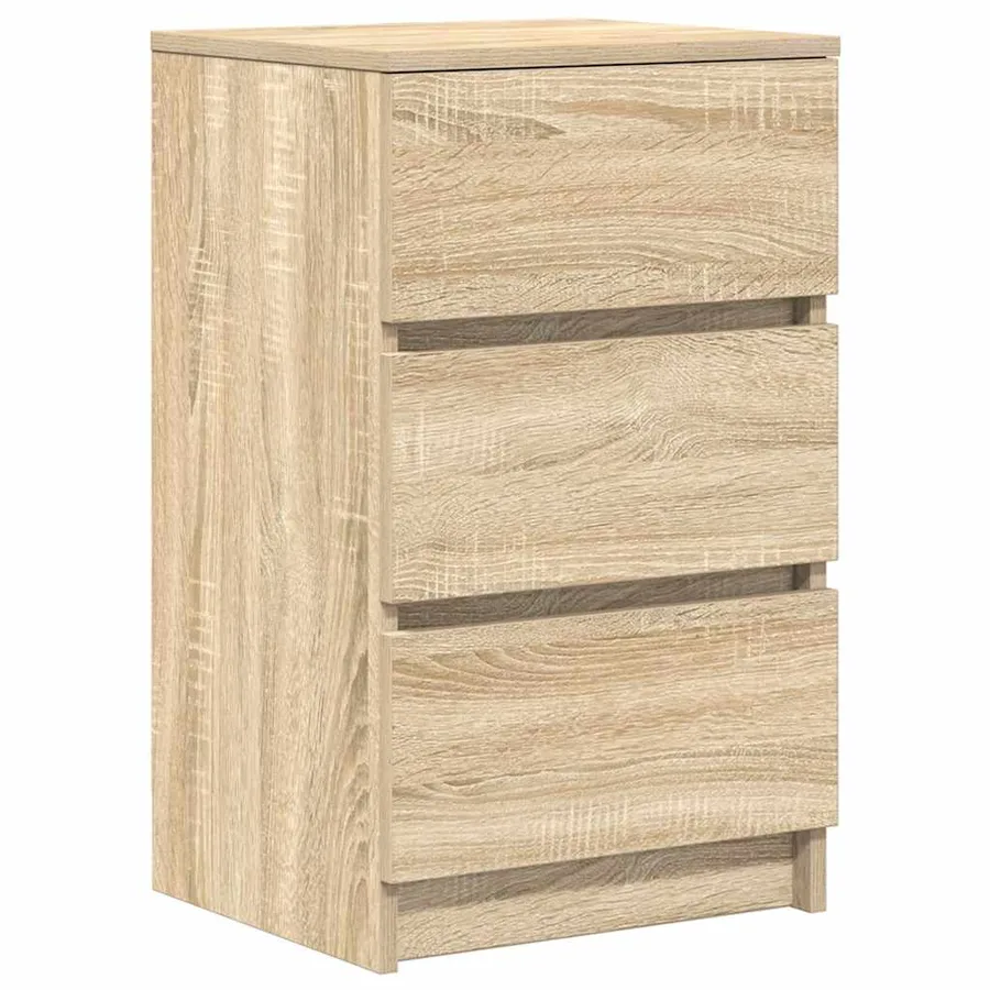 Tables de chevet avec 3 tiroirs 2 pcs chêne sonoma 39x35x65 cm - 5