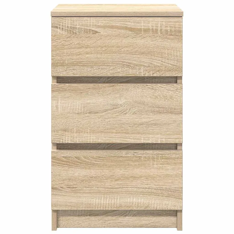 Tables de chevet avec 3 tiroirs 2 pcs chêne sonoma 39x35x65 cm - 7
