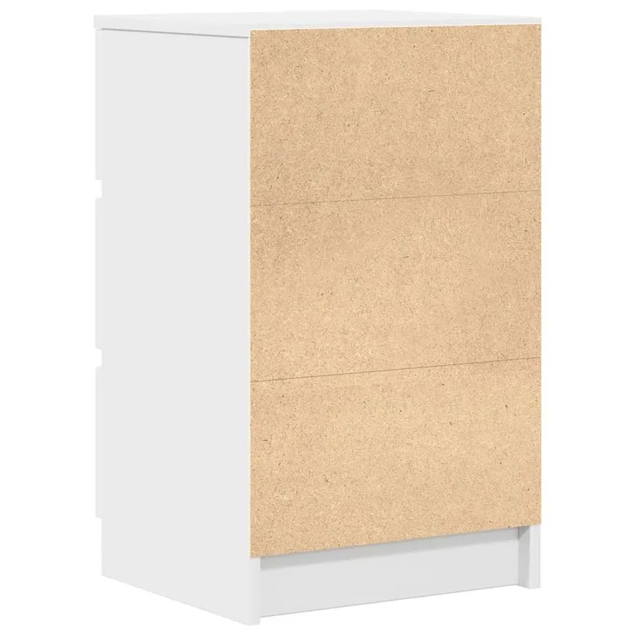 Table de chevet avec 3 tiroirs blanc 39x35x65 cm - 8