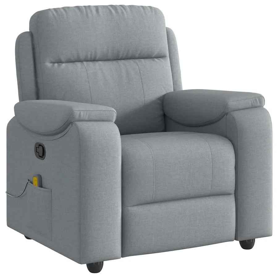 Fauteuil de massage inclinable Gris clair Tissu - 2