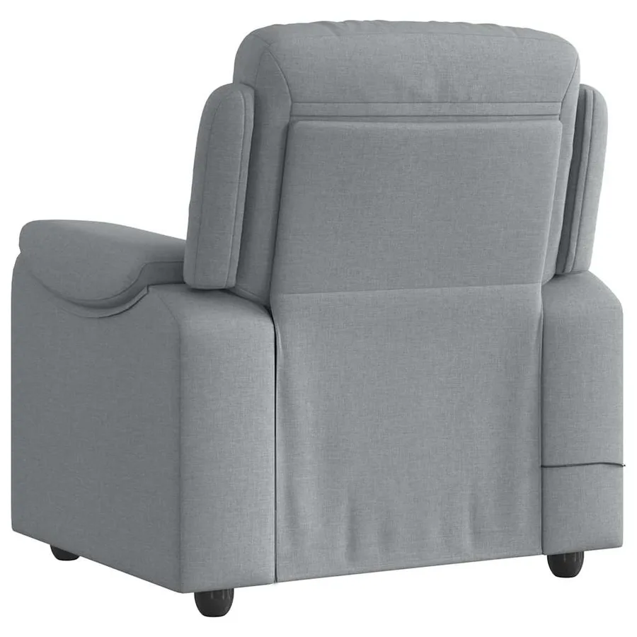 Fauteuil de massage inclinable Gris clair Tissu - 5