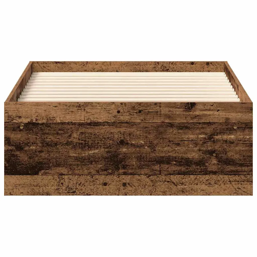 Cadre de lit sans matelas vieux bois 100x200 cm bois ingénierie - 5