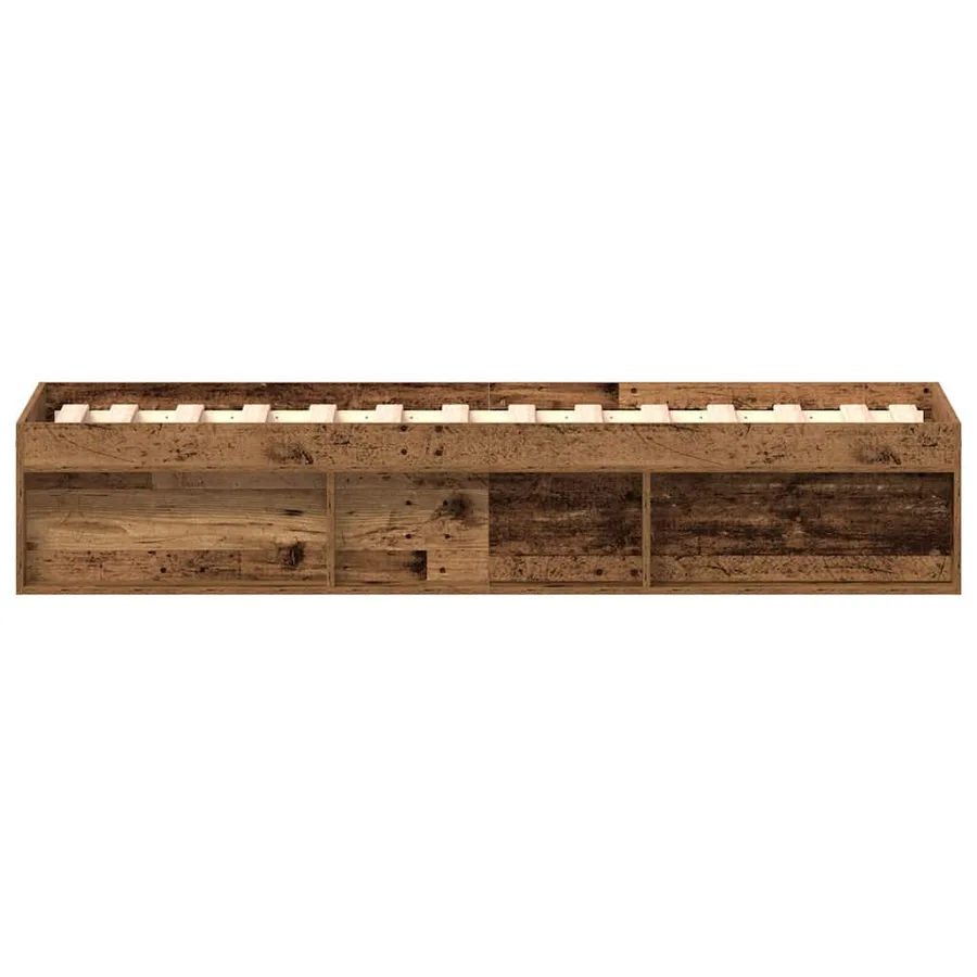 Cadre de lit sans matelas vieux bois 100x200 cm bois ingénierie - 6