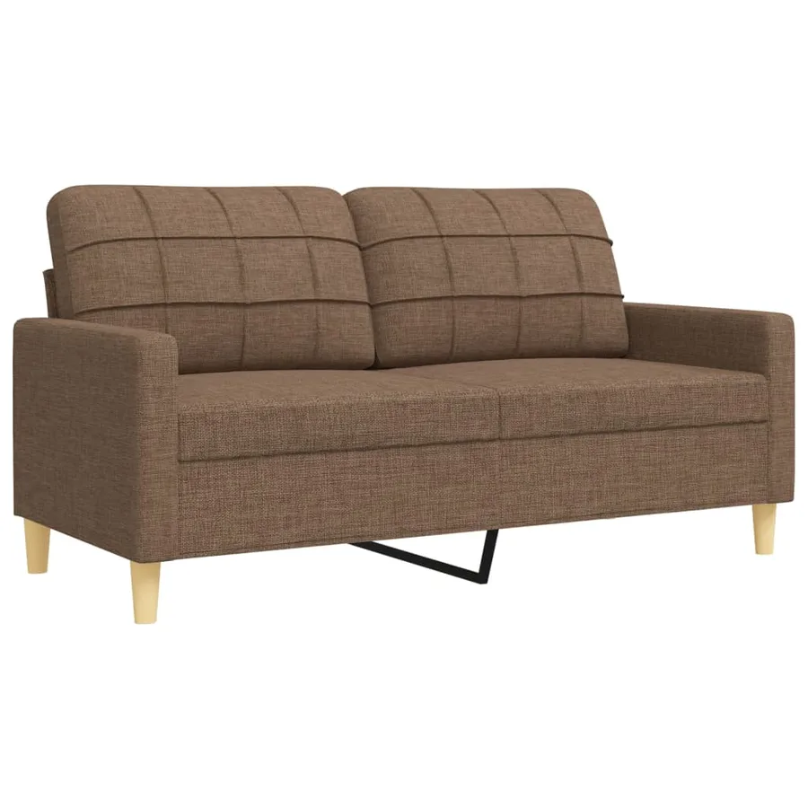 Ensemble de canapés 2 pcs marron tissu - 4