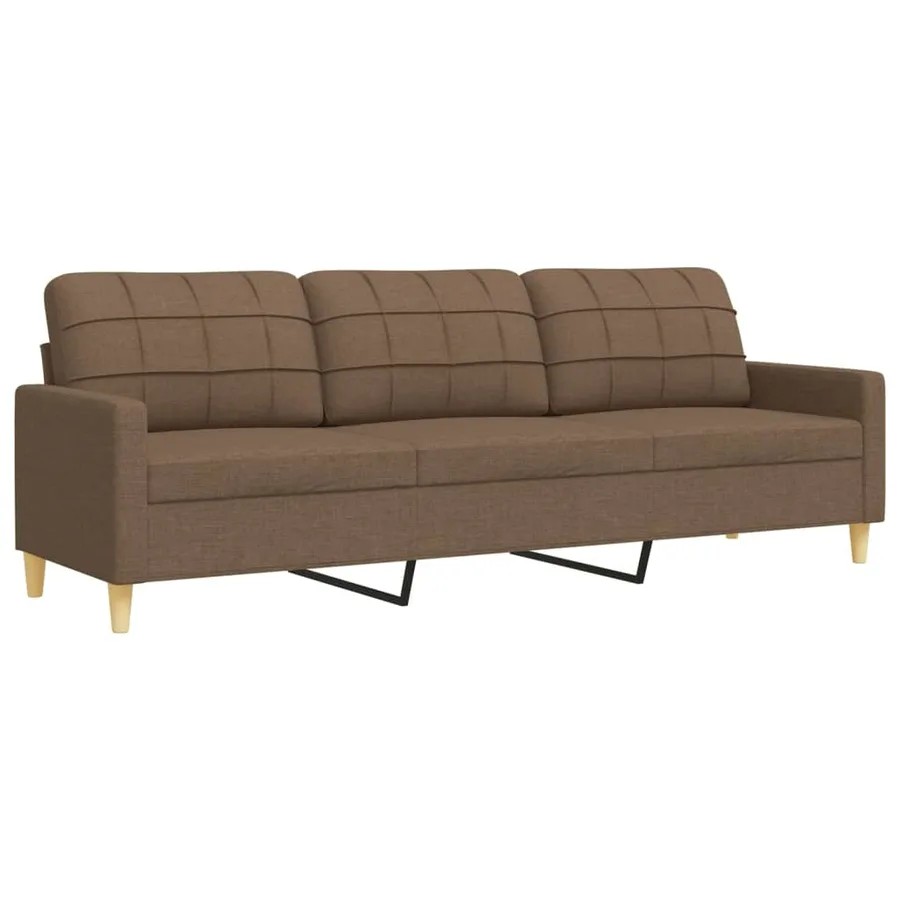 Ensemble de canapés 2 pcs marron tissu - 5