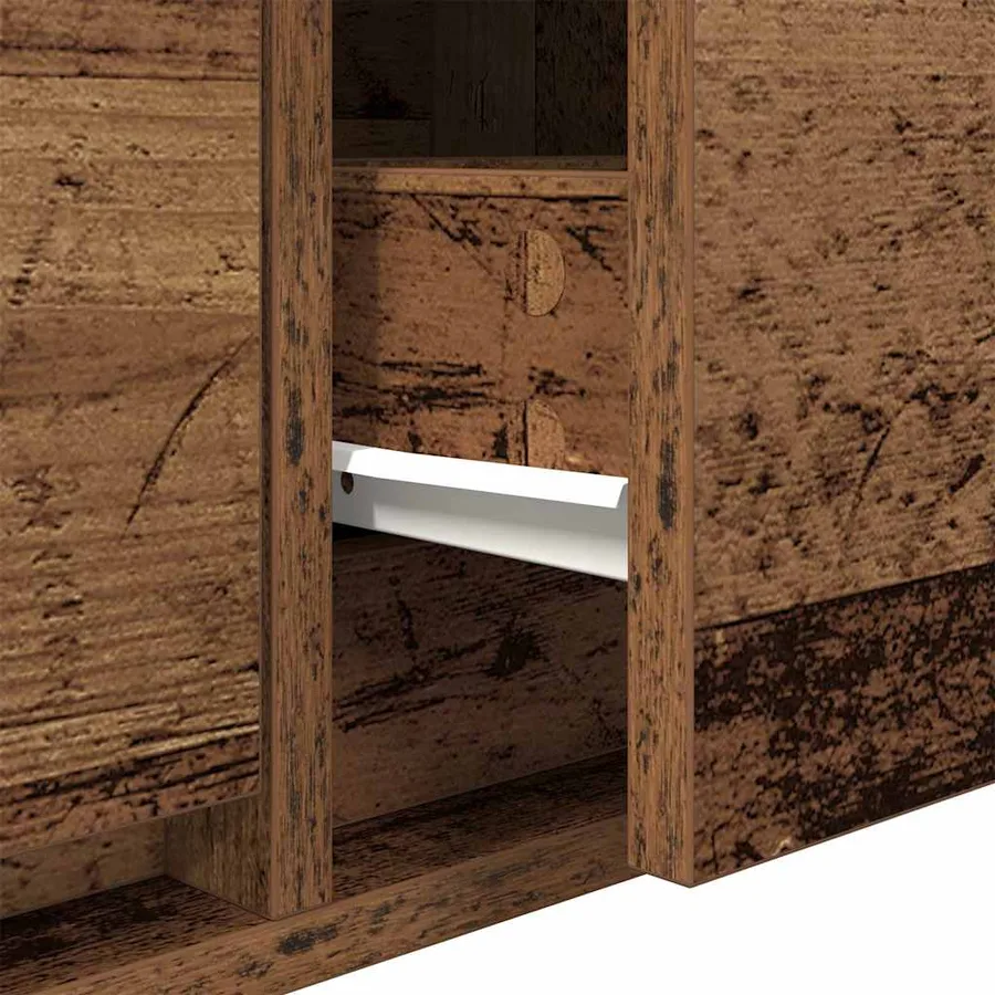 Meuble TV vieux bois 80x31x25,5 cm bois d'ingénierie - 10