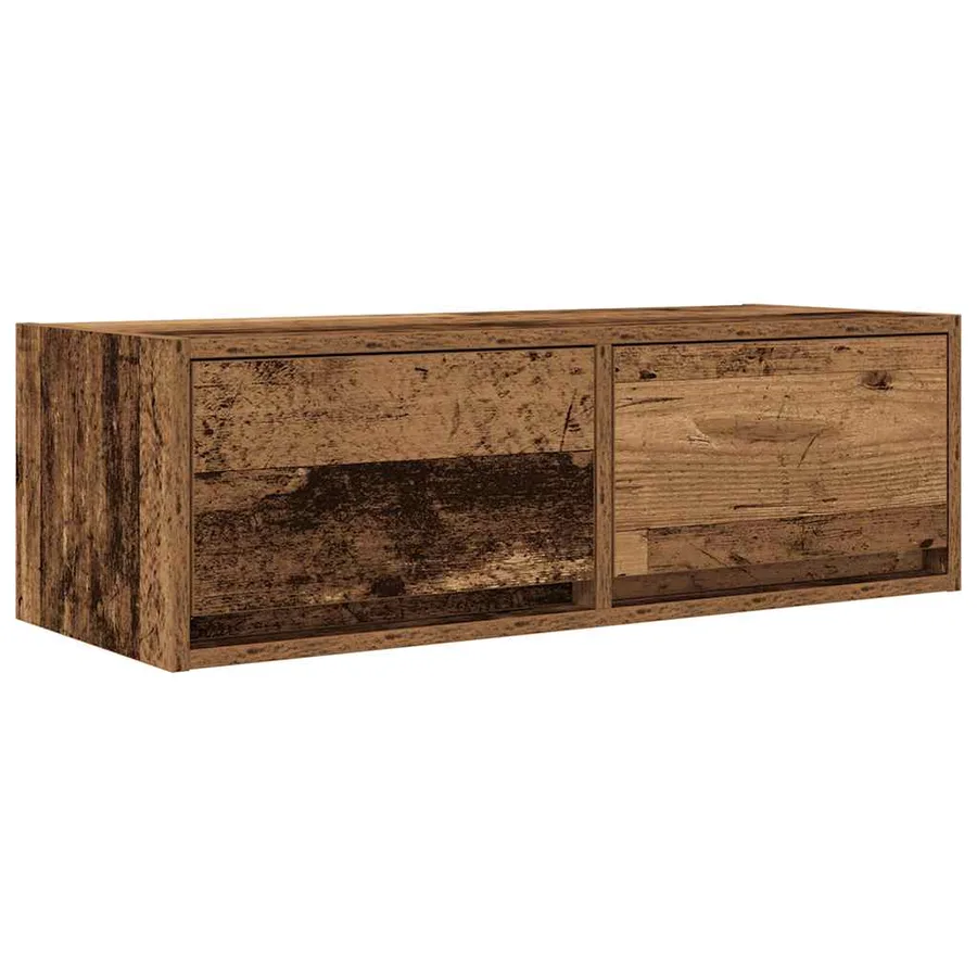 Meuble TV vieux bois 80x31x25,5 cm bois d'ingénierie - 2