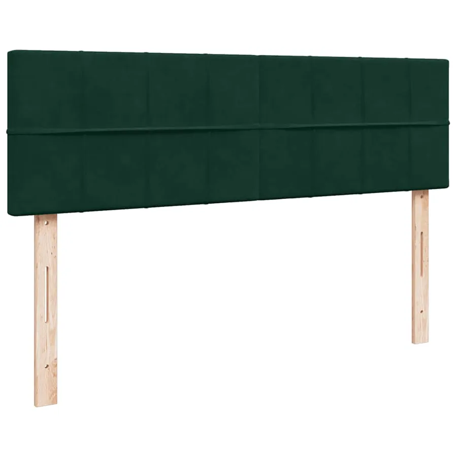Cadre de lit ottoman avec matelas vert foncé 140x190 cm velours - 8