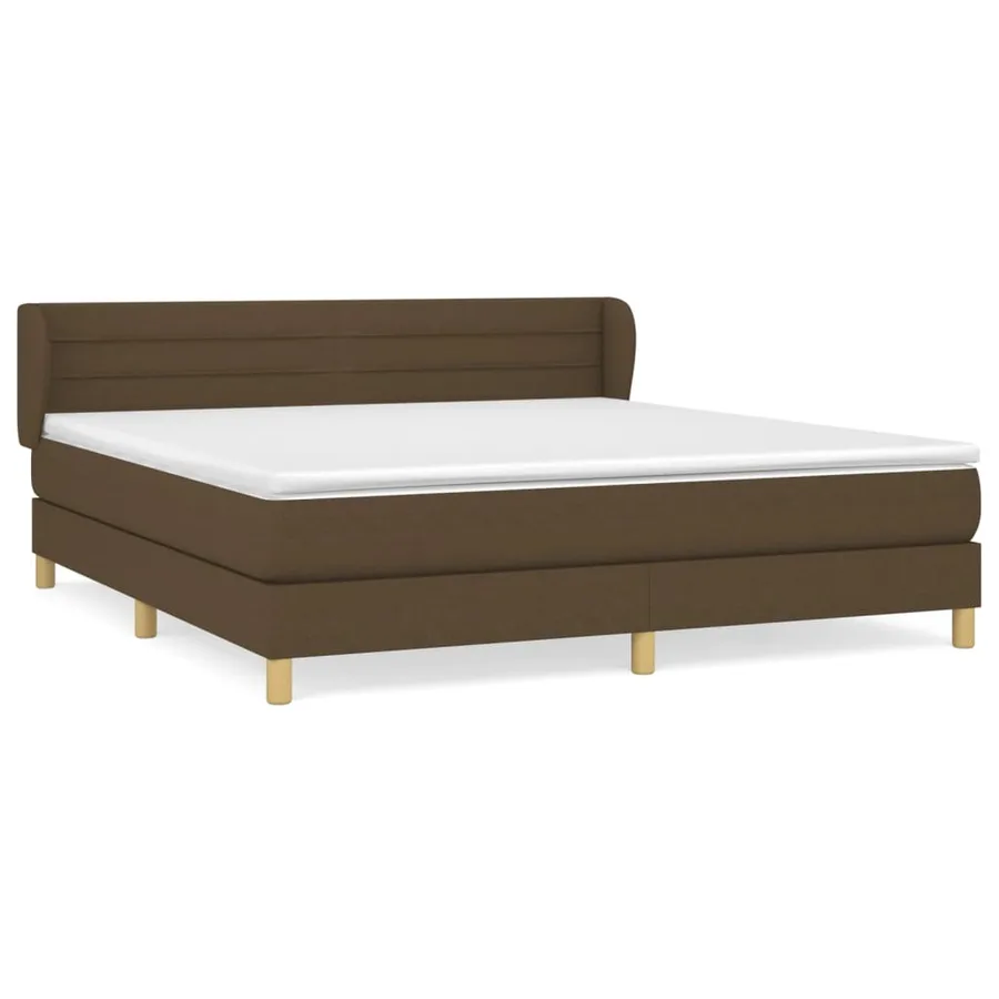 Sommier à lattes de lit avec matelas Marron foncé 160x200 cm - 2