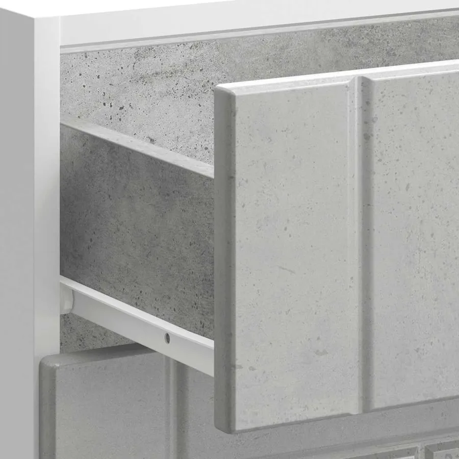 Armoire de cuisine Lucca gris béton bois ingénierie - 9