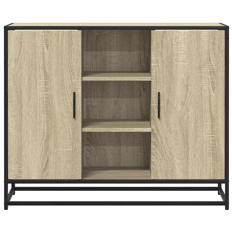 Buffet chêne sonoma 92x35x76 cm bois d'ingénierie - 4