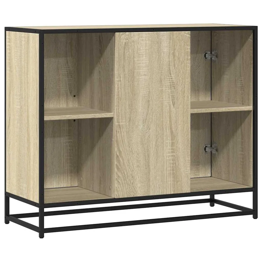 Buffet chêne sonoma 92x35x76 cm bois d'ingénierie - 6