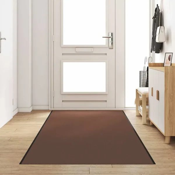 Tapis d'entrée Marron et Noir 120 x 400 cm 100% Polyamide