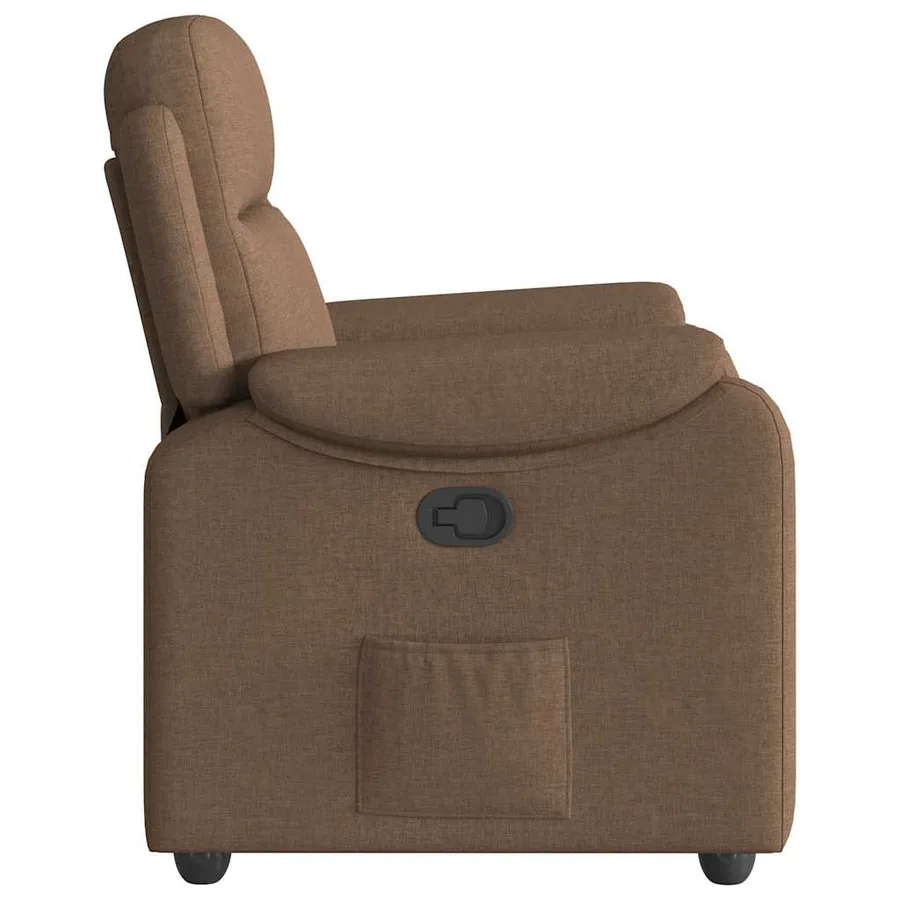 Fauteuil inclinable Marron Tissu - 4