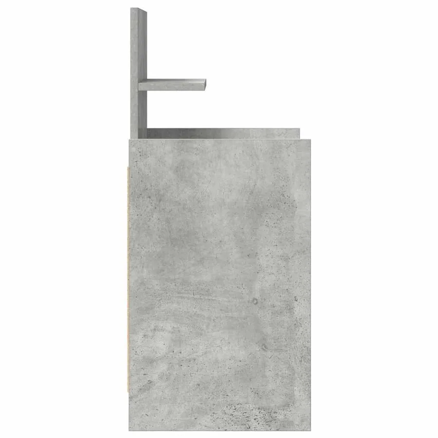 Table de chevet avec 2 tiroirs gris béton 38x34x80 cm - 7