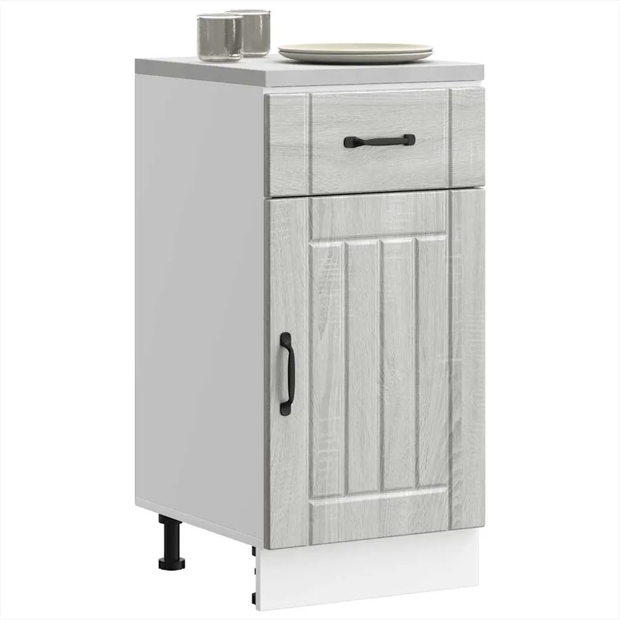 Armoire de cuisine Lucca sonoma gris bois ingénierie - 3
