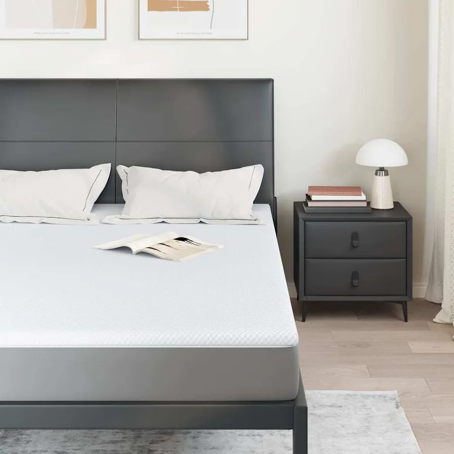 Surmatelas en mousse à mémoire 160 x 200 cm Thick Doux Blanc - 3