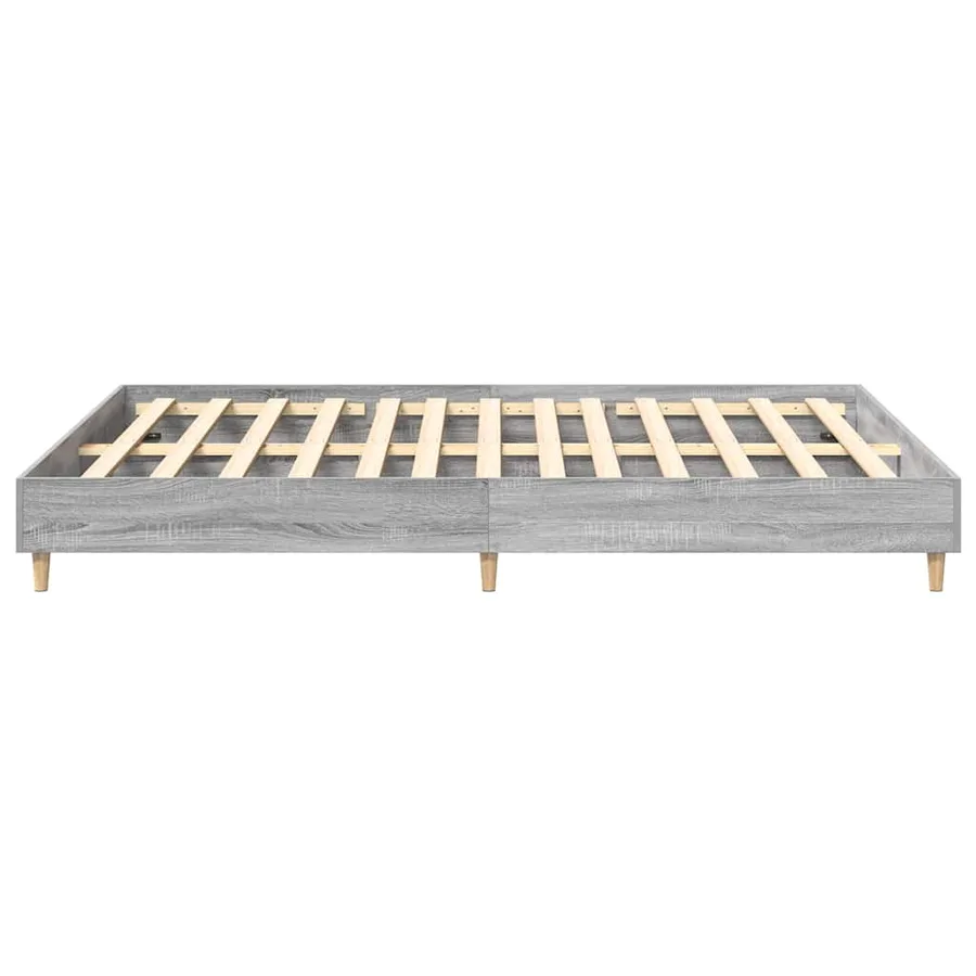 Cadre de lit sans matelas sonoma gris 150x200 cm - 6