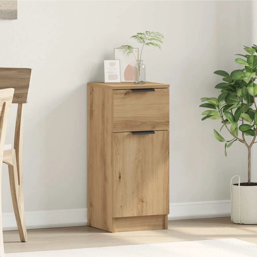 Buffet chêne artisanal 30x30x70 cm bois d'ingénierie