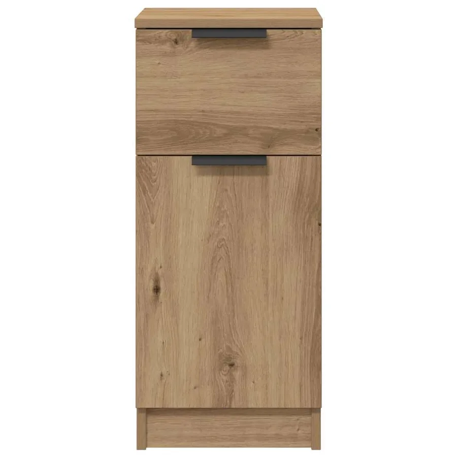 Buffet chêne artisanal 30x30x70 cm bois d'ingénierie - 4