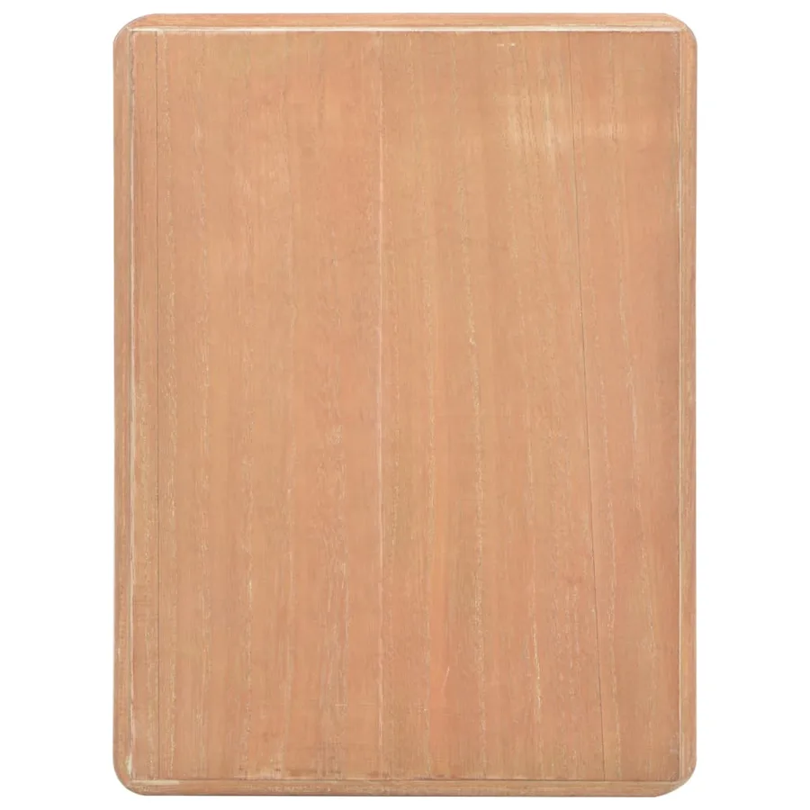 Table de chevet Blanc et marron 40x30x50 cm Bois de pin massif - 6