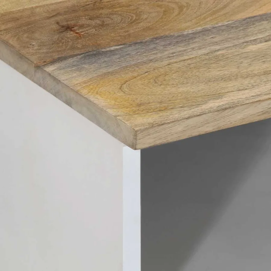 Meuble TV 100x33,5x46 cm bois massif de manguier - 6