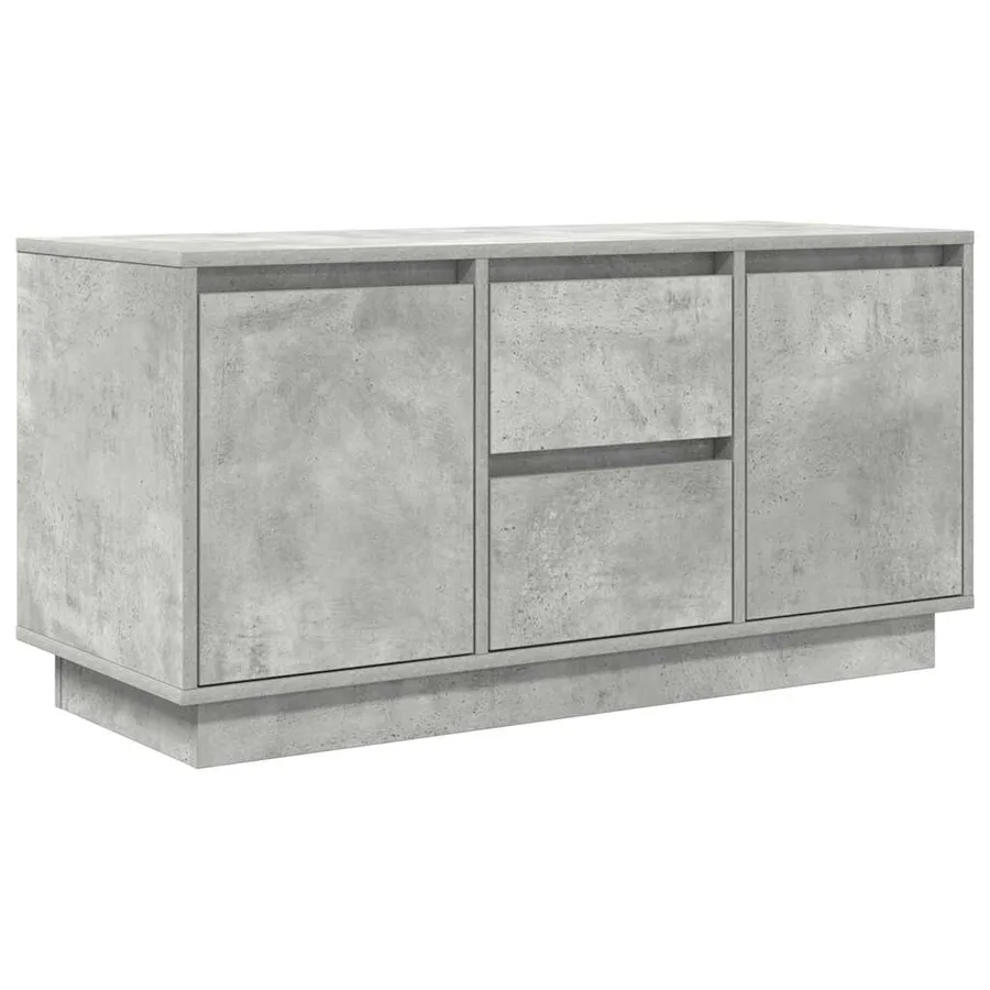 Meuble TV avec lumières LED gris béton 100x41x50 cm - 3