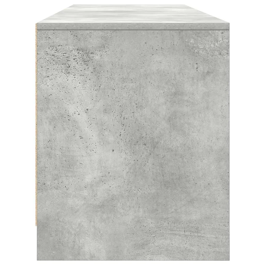 Meuble TV gris béton 188,5x41x50 cm bois d'ingénierie - 7