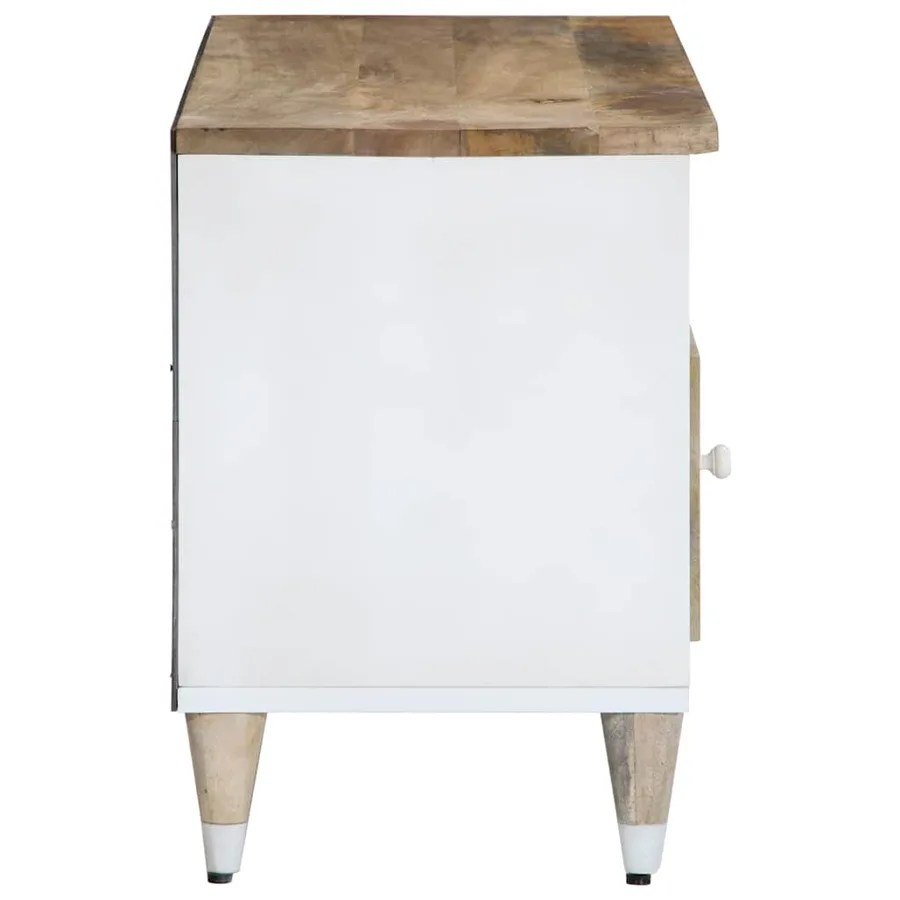 Meuble TV 100x33,5x46 cm bois massif de manguier - 4