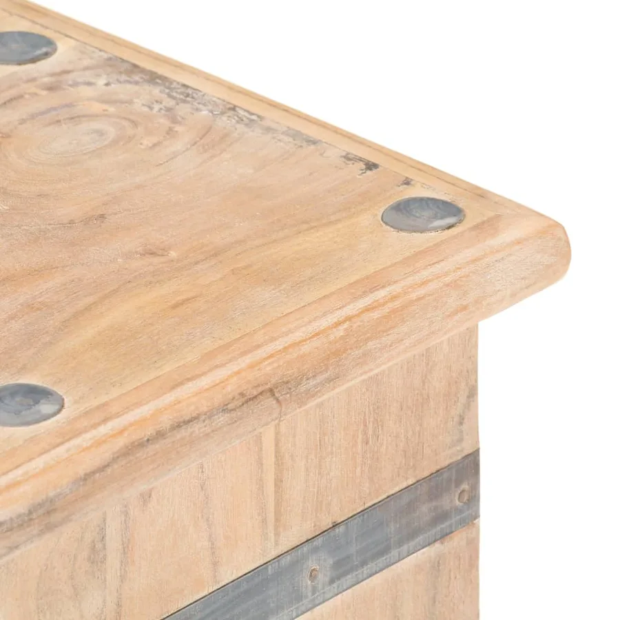 Coffre 90x40x40 cm Bois d'acacia solide - 5