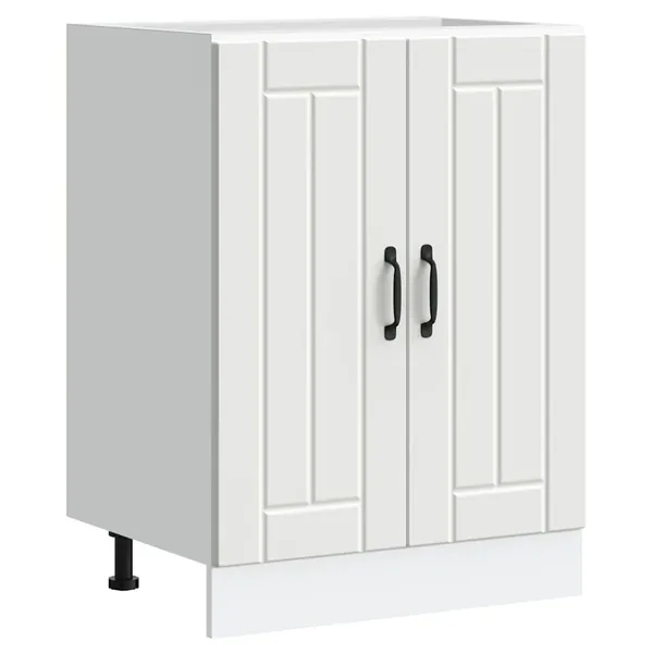 Meuble de base de lavabo Lucca blanc bois d'ingénierie