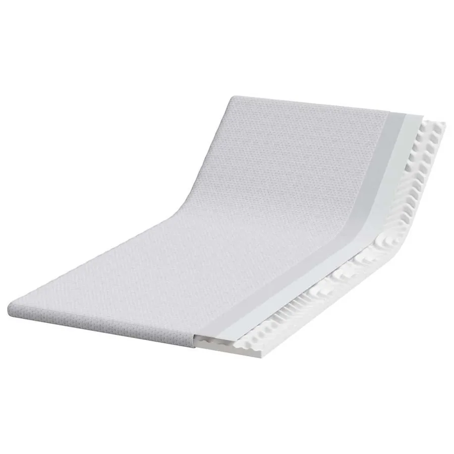 Surmatelas Blanc 100 x 200 cm Tissu Jacquard - 3