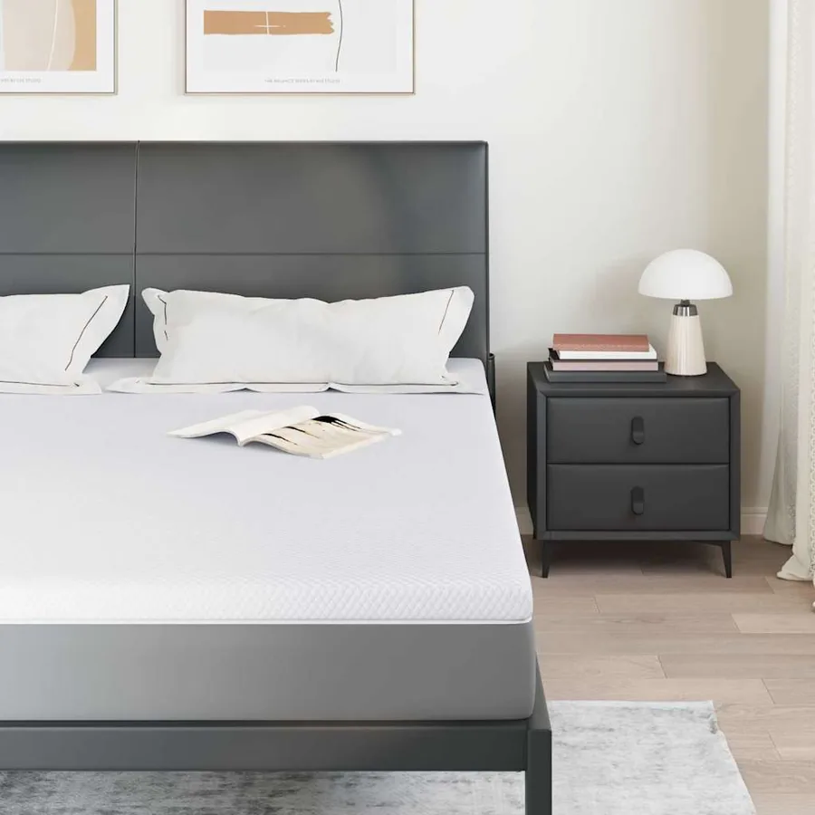 Surmatelas en mousse à mémoire 180 x 200 cm Thick Doux Blanc - 3