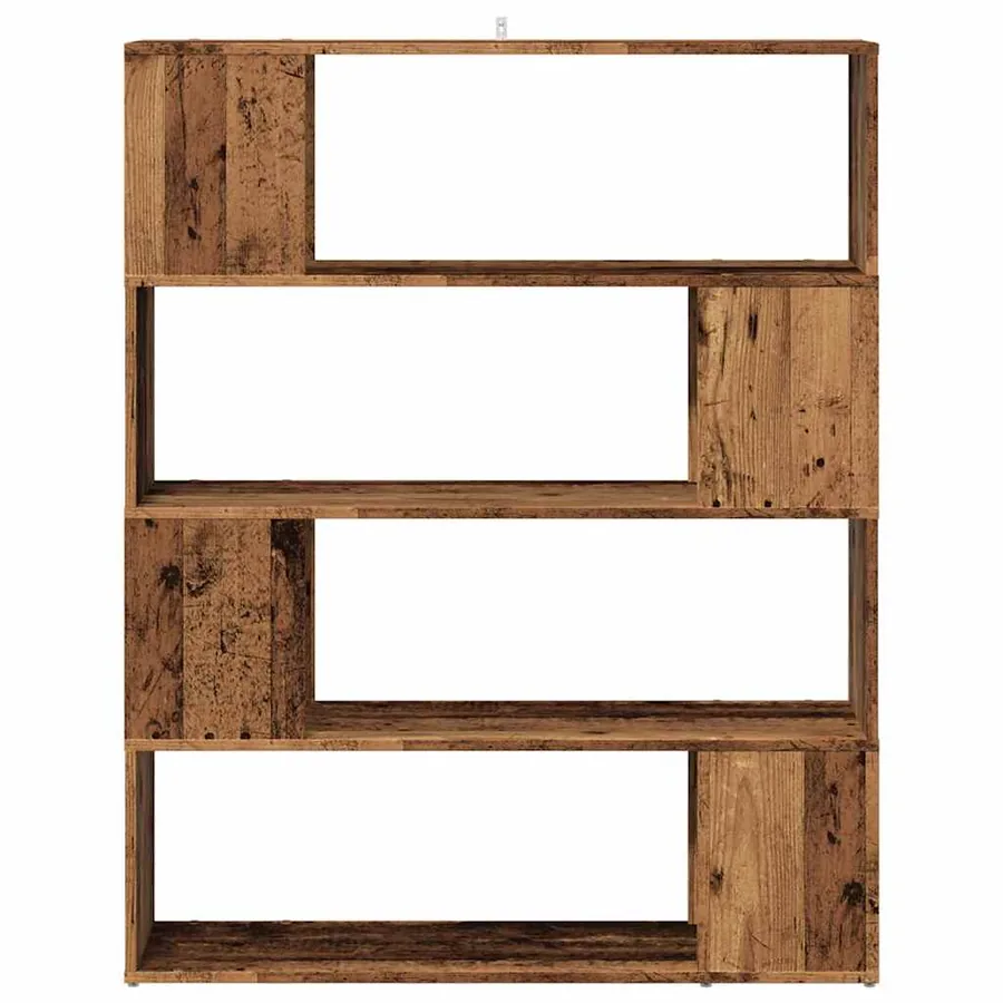 Bibliothèque/Séparateur de pièce vieux bois 100x24x124,5 cm - 4